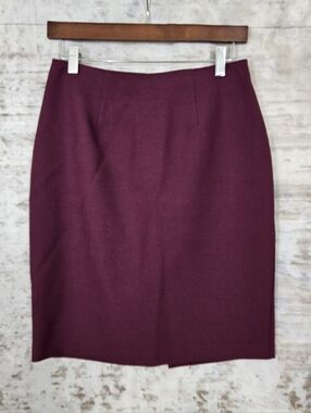 Vintage XOXO Skirt Y2K Plum Purple Mid Rise Pencil Skirt S 90s Office Secretary